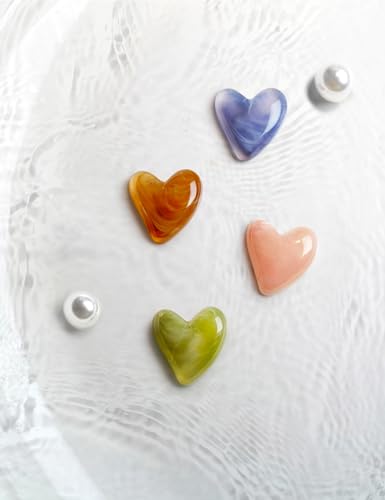 Mymazn Heart Fridge Magnets - Colorful Decorative Magnets (12-Pack)