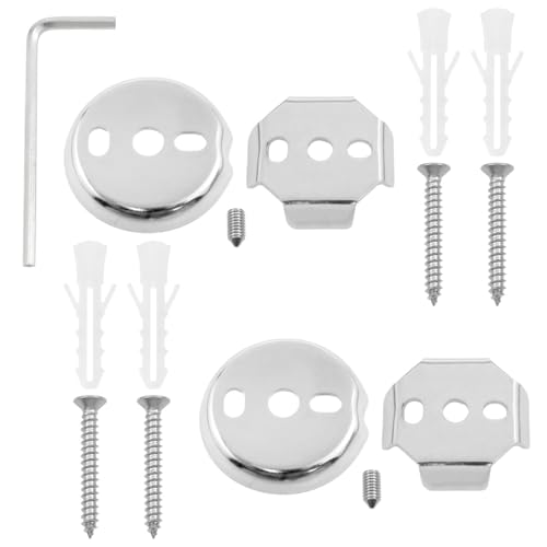 Stainless Steel Mop Rod Replacement Parts with Screws & Wrench for Durable Bathroom Use