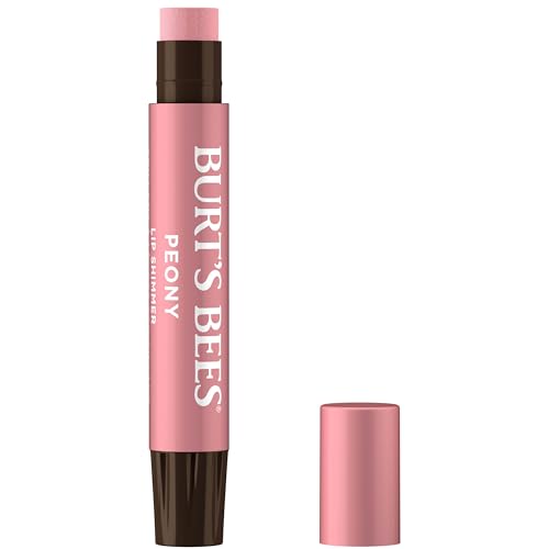 Burt's Bees Lip Shimmer Tinted Balm, Peony, Moisturizing Lip Color