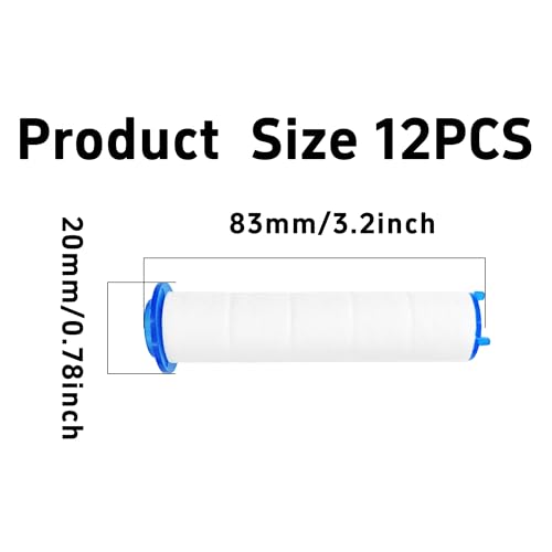 3.2" Shower Head Filter Cartridge - 12Pcs PP Cotton Replacement
