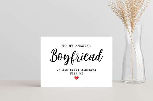 Happy Birthday Card for Boyfriend - First Birthday Together