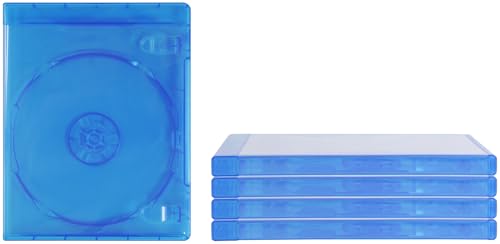 (5 Pack) Blu-Ray Empty Replacement Cases - Single Capacity Standard