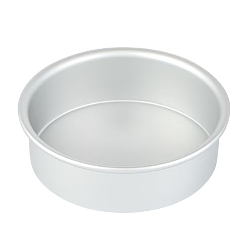 Restaurantware-Met Lux 6 x 2 Inch Straight-Sided Baking Tins, 12 Round Cake Pans - Oven-Ready, Freezable, Anodized Aluminum Round Baking Pans, Greaseproof, For Layer Birthday Cakes