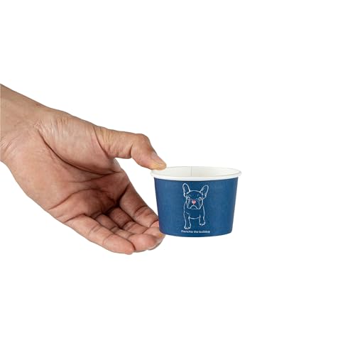Restaurantware Coppetta 4-Ounce Dessert Cups, 200 Disposable Ice Cream Cups - Lids Sold Separately, Heavy-Duty, Frenchie Paper Frozen Yogurt Bowls, For Hot And Cold Foods