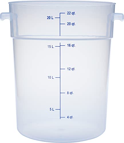 CFS StorPlus 22 Quart Food Storage Containers Pack of 6 - Clear, Commercial-Grade