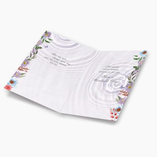Mom Birthday Card - Eco-Friendly, Quick-Dry Design, 8x5.3 Inches