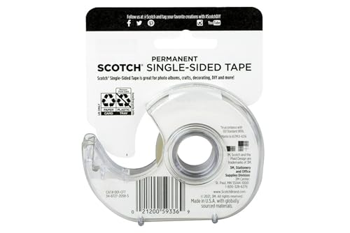 Scotch 3M Scrapbooking Tape, 3/4-Inch, 2-Pack, Acid-Free