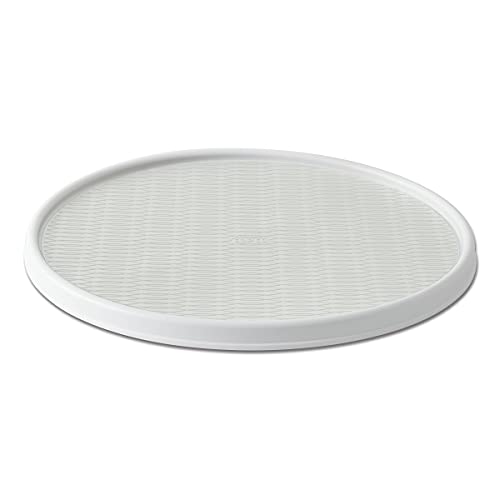 Copco 18-Inch Crystalline White Non-Skid Lazy Susan Turntable for Kitchen & Pantry