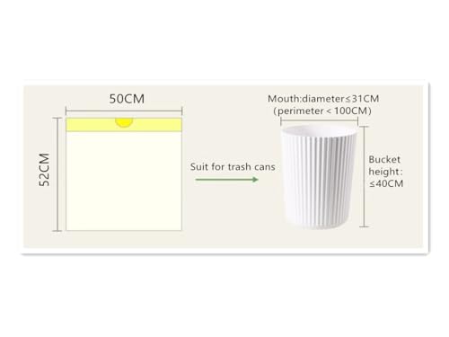 Durable Milky Yellow 4-Gallon Drawstring Trash Bags - 60 Count