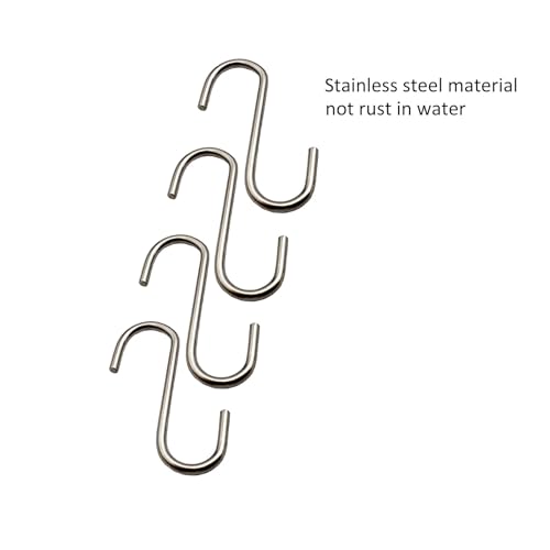0.8 Inch Stainless Steel Mini S Hooks 200 Pcs for Jewelry & Holiday Ornaments
