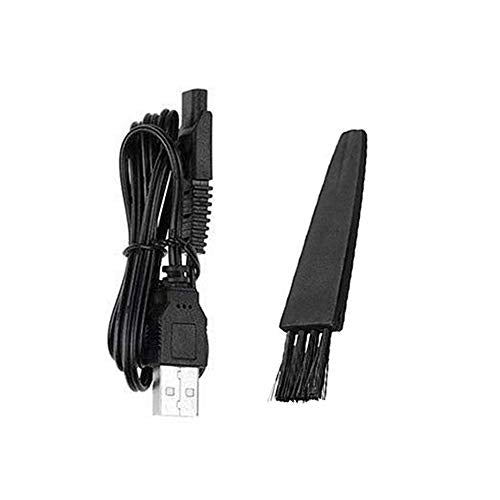 INVODA USB Shaver Charger Cable for Men's Solo Body Trimmer with Brush