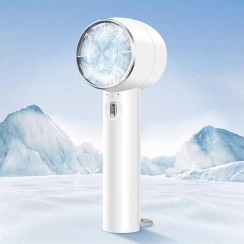 Portable Handheld Turbo Fan with Cold Compress - 4200mAh Rechargeable Mini Fan