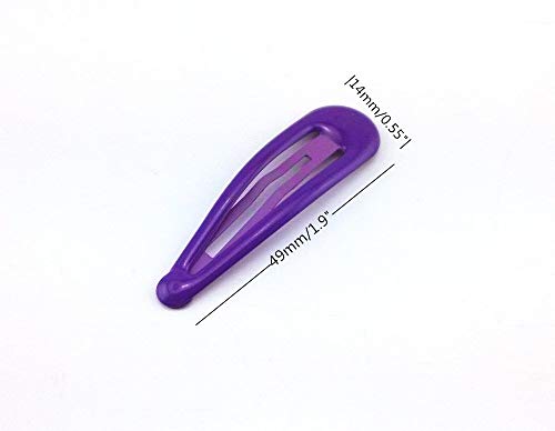 yueton 10 Pairs Colorful Snap Hair Barrettes Glossy Metal Clips for Women