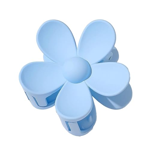 Zhuluck Blue Flower Hair Claw Clip - Large Non-Slip Hair Clip for Thick and Thin Hair