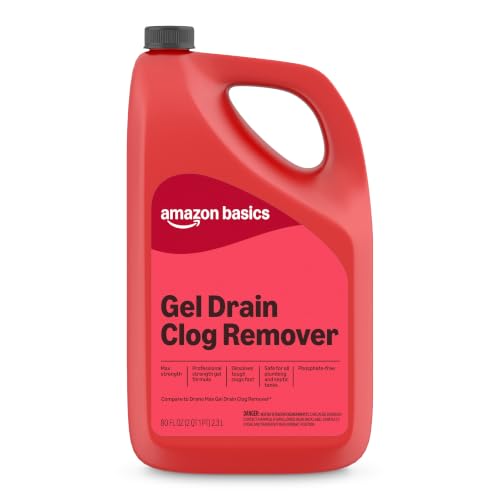 Amazon Basics Max Strength Drain Clog Remover Gel - 80 Fl Oz