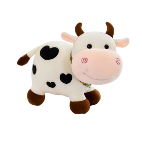 White Cow Plush Toy - 10.2 Inch Soft Stuffed Animal Pillow