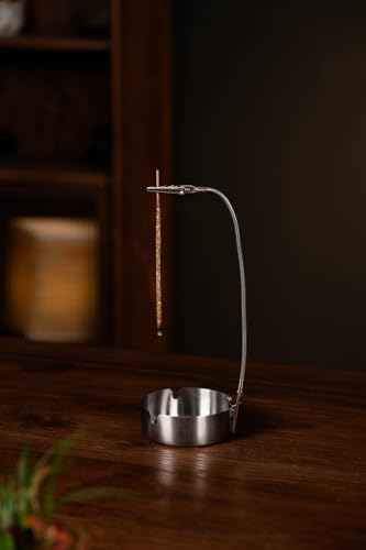 Silver Modern Incense Holder with Adjustable Metal Stand