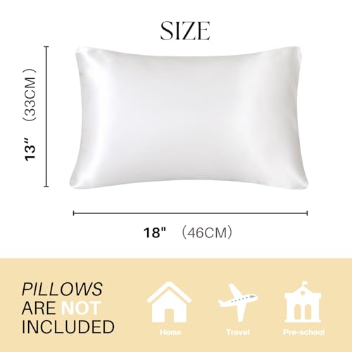 Satin Toddler Pillowcases Set of 2 | 13x18 Soft Travel Covers
