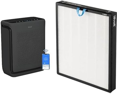 LEVOIT Air Purifier Vital 200S-P - Black with Original Replacement Filter | 1 Pack