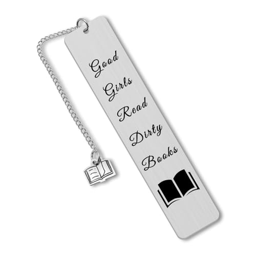 Dabihu Funny Metal Bookmark for Book Lovers and Women, Stainless Steel Bookworm Gift with Velvet Pouch