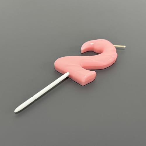 Himomys Pink Flamingo Number 2 Birthday Candle for 2nd Birthday Cake
