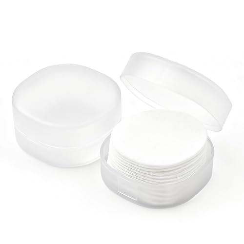 2-Pack Portable Cotton Pad Dispenser - Lightweight & Travel-Friendly Holder
