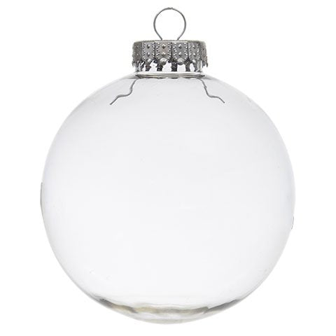 Clear Plastic Globe Ornament 4 Inch DIY Christmas Decoration Fillable & Paintable