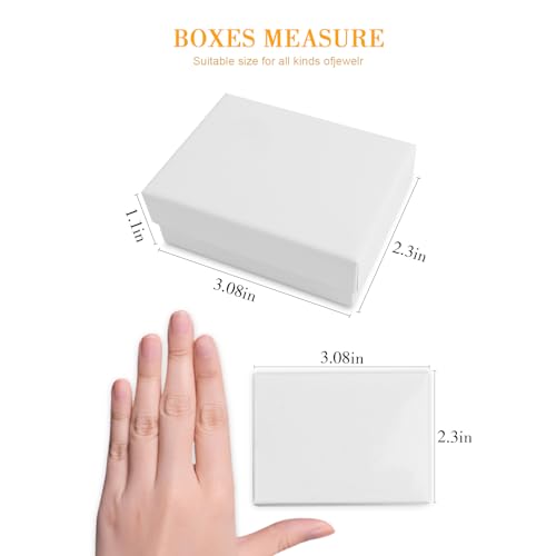Jewelry Gift Boxes - White Cardboard, 10 Pack, 3.08x2.3x1.1 in