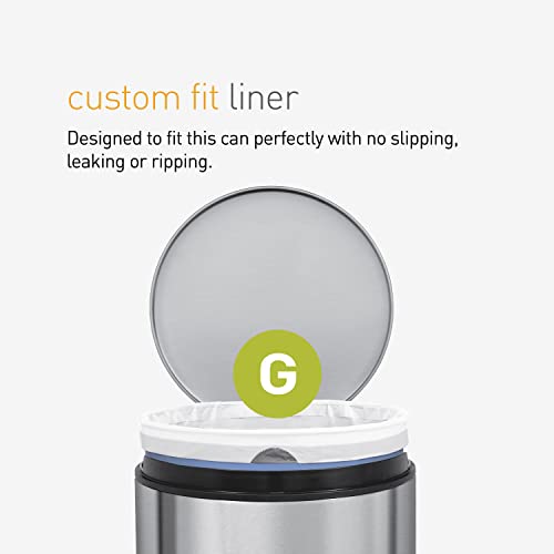 simplehuman Custom Fit Bin Liners Code H - 60 Count Clear Plastic