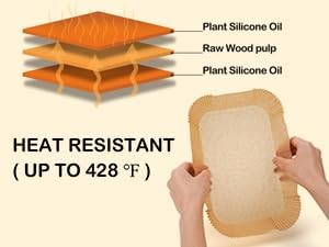 Skiennix Air Fryer Parchment Paper Liners - 100 Pcs Non-Stick, Unbleached Sheets for Dual Basket Models | 8.6x5.5 Inch
