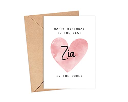 Happy Birthday Zia Card - Premium 5x7 Card for Mother's Day