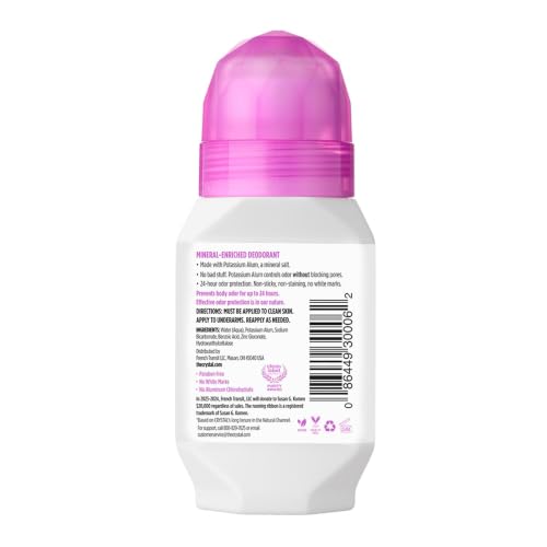 Crystal Essence Mineral Deodorant Roll-On Unscented 2.25 Fl Oz