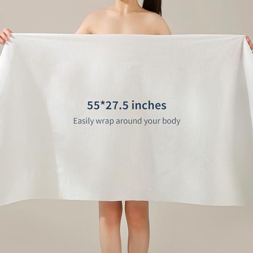 4 Pack Disposable Bath Towels Durable Large Portable Thicken Camping Towels for Travel Hotel Business Trip Swimming Pet Towels Sauna Spa Hot Spring Water Play 55''X27.5''