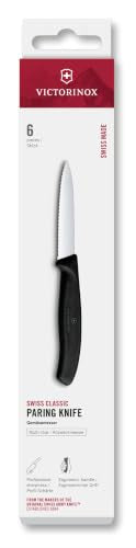 Victorinox Swiss Classic 3.25-Inch Serrated Paring Knife - Black Kitchen Tool