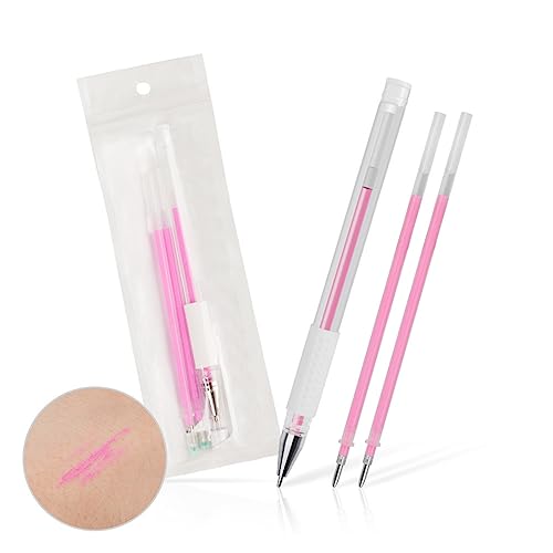 TEONEI Eyebrow Microblading Skin Marker Pen Mapping Tool Pink