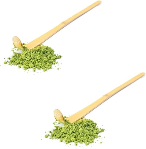 Bamboo Matcha Tea Scoop Set - 2 Traditional Chashaku Spoons (18cm)
