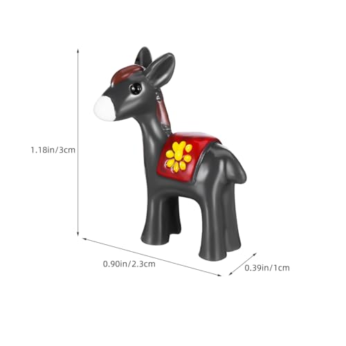 10-Piece Mini Donkey Figurine Set for Fairy Garden Decor