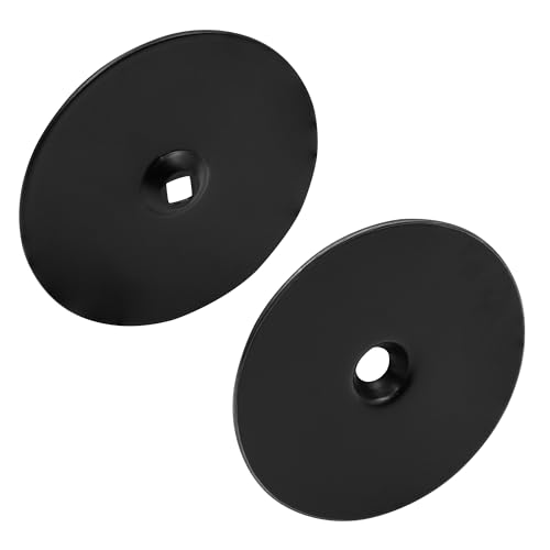 Prime-Line Door Hole Cover Plate 2-5/8 inch Matte Black Steel for Unused Door Openings