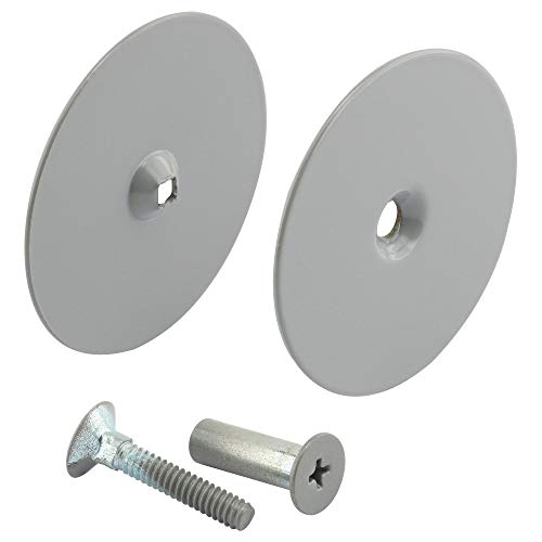 Prime-Line Steel Door Hole Cover Plate, 2-5/8 in, Gray (Single Pack)