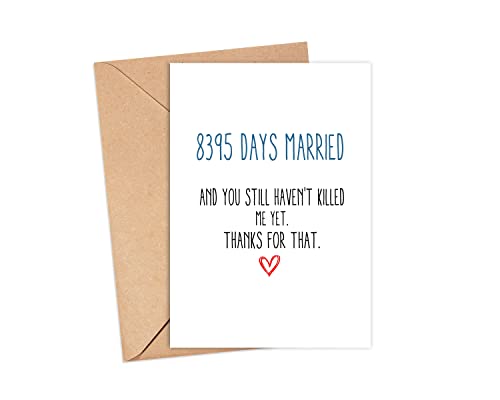 Funny 25th Anniversary Card - 5x7 Inches, Premium Keepsake