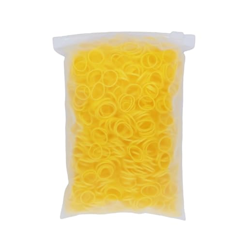 Ezepeo 3200 Pcs Yellow Mini Hair Rubber Bands Tiny Soft Hair Ties for Girls