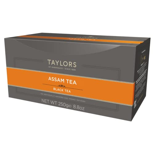 Taylors of Harrogate Assam Black Tea Bags, 100 Individually Wrapped Bags