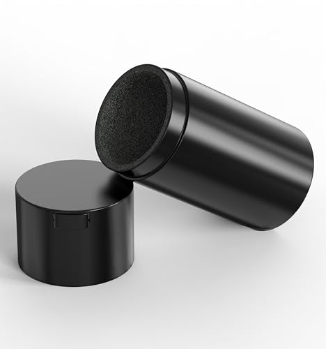 Black Airtight Vacuum Sealed Herb Storage Jar - Smell Proof Travel Stash Container