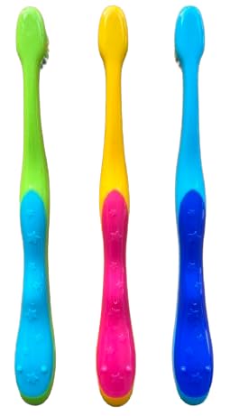 Oral Basics Kids Toothbrush Extra Soft for Toddlers Ages 2 and Up - 3 Pack