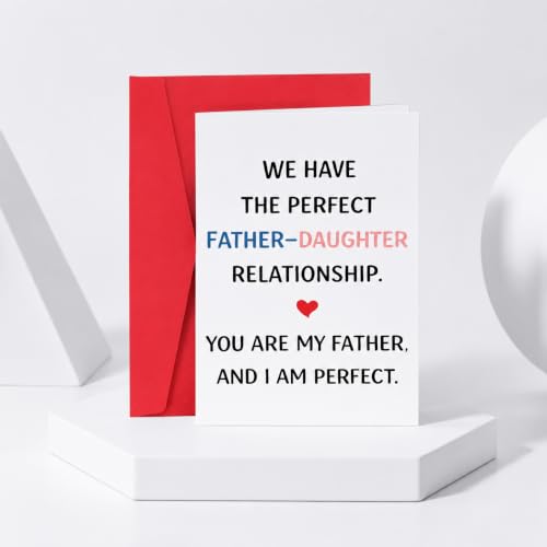Funny Birthday Card for Dad from Daughter - Heartfelt Gift