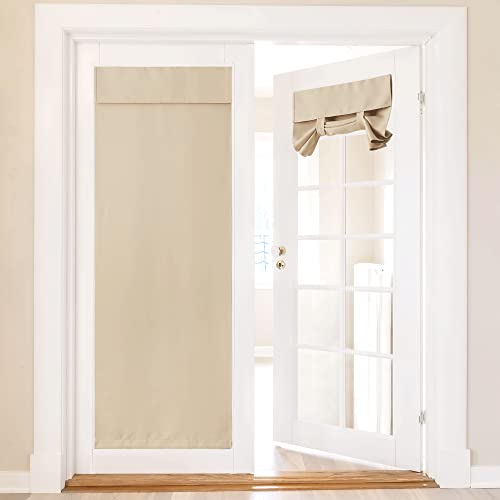 NICETOWN Adhesive Door Curtain Panel, 36"x80" Blackout Sliding Glass Cover