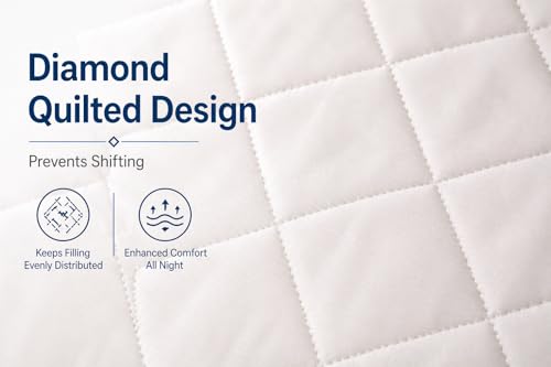 Cooling Diamond Quilted Body Pillow Cover 21"x54" with Zipper - Soft & Breathable