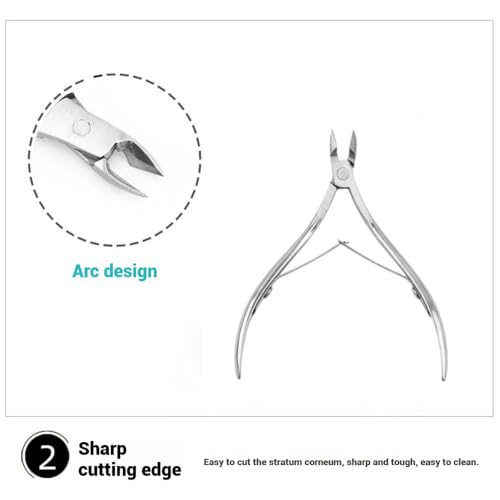 TIKMNO 2 Pcs Professional Cuticle Trimmer Set – Stainless Steel Nippers