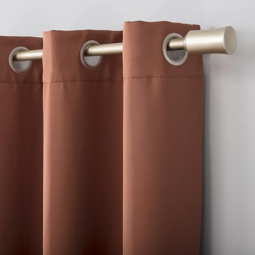 Sun Zero Easton Blackout Grommet Curtain Panel - 40" x 63" Terracotta Orange