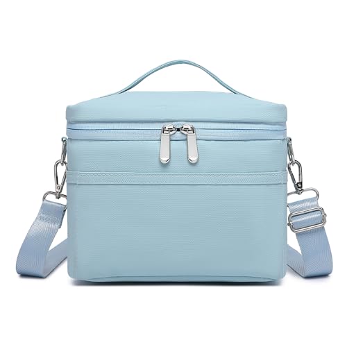 Sorozien Small Blue Insulated Lunch Bag 4L Waterproof Lightweight Cooler for Women